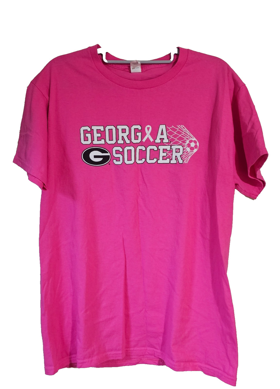Georgia Bulldogs Soccer Pink Breast Cancer Awareness T Shirt Womens Medium